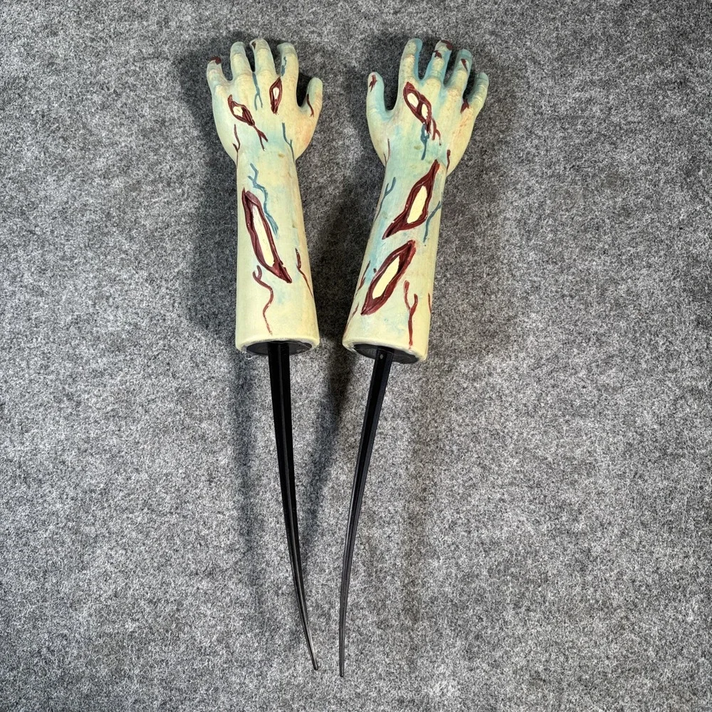 Zombie Stakes Hands Halloween Horror Lawn Decorations Decor Garden Yard Props
